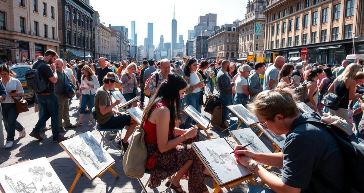 Komunitas Urban Sketching Ramaikan Ruang Publik Lewat Gambar Tangan