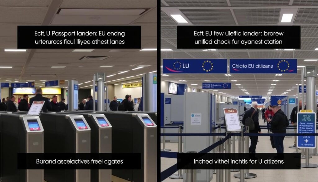 Comparison of UK border control procedures before and after Brexit