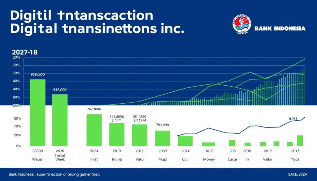 Grafik pertumbuhan transaksi digital di Indonesia Grafik pertumbuhan transaksi digital di Indonesia