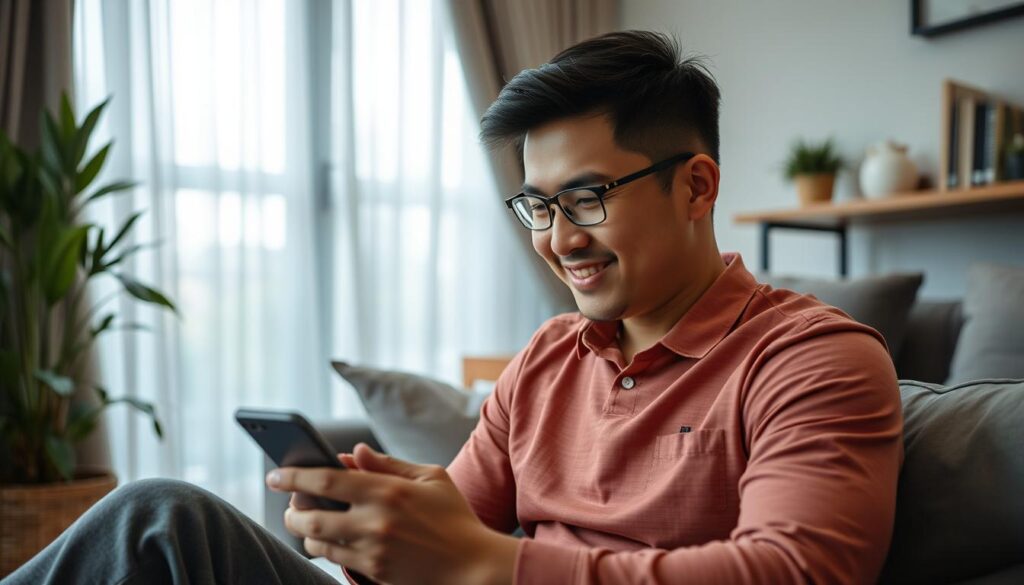 Seorang profesional melacak kemajuan latihan menggunakan aplikasi di smartphone Seorang profesional melacak kemajuan latihan menggunakan aplikasi di smartphone