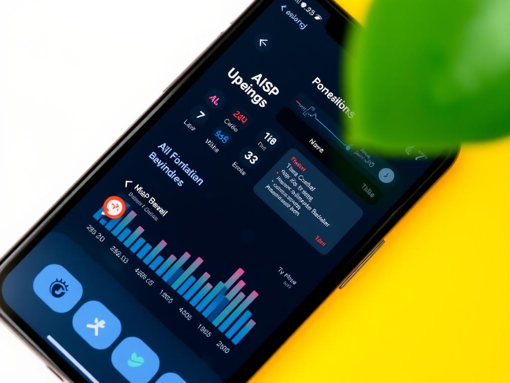 Tampilan aplikasi pelacak kebugaran di smartphone Tampilan aplikasi pelacak kebugaran di smartphone
